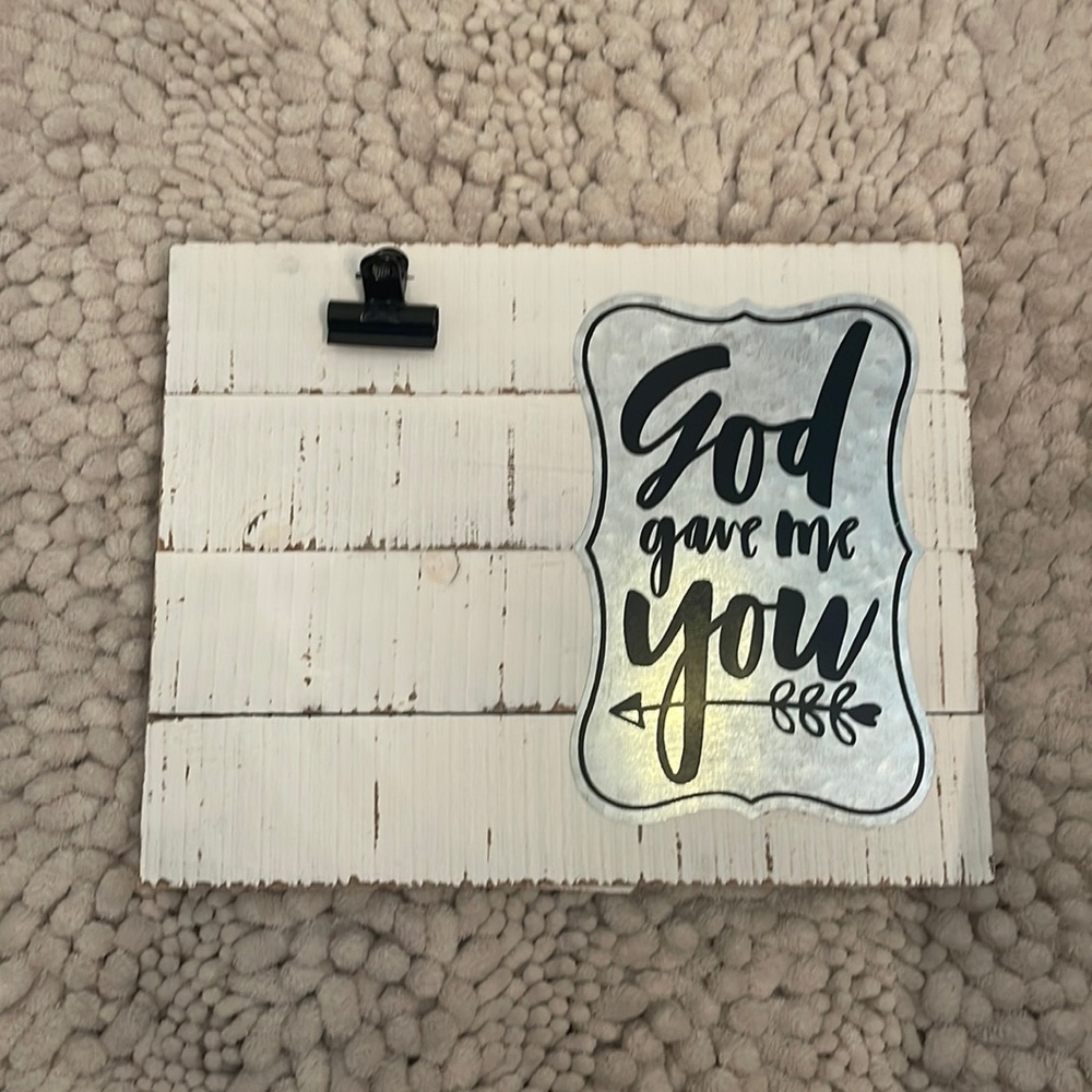Wooden picture frame/ note holder